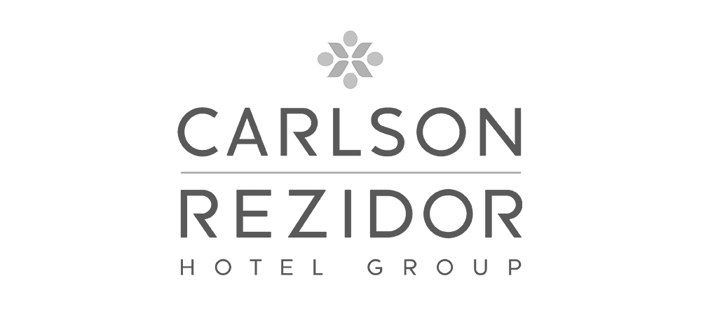 Greyscale Carlson Rezidor logo.